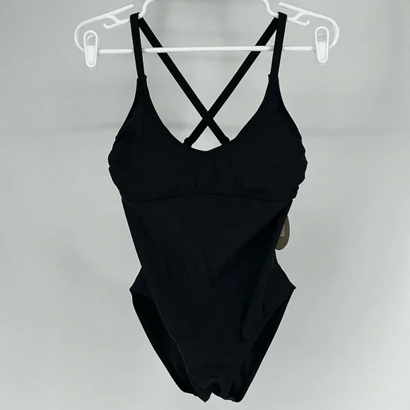 PRANA NWT MARINA ONE PIECE SWIMSUIT D/CUP BLACK 34D SMALL 32D EXTRA SMALL - Picture 2 of 12